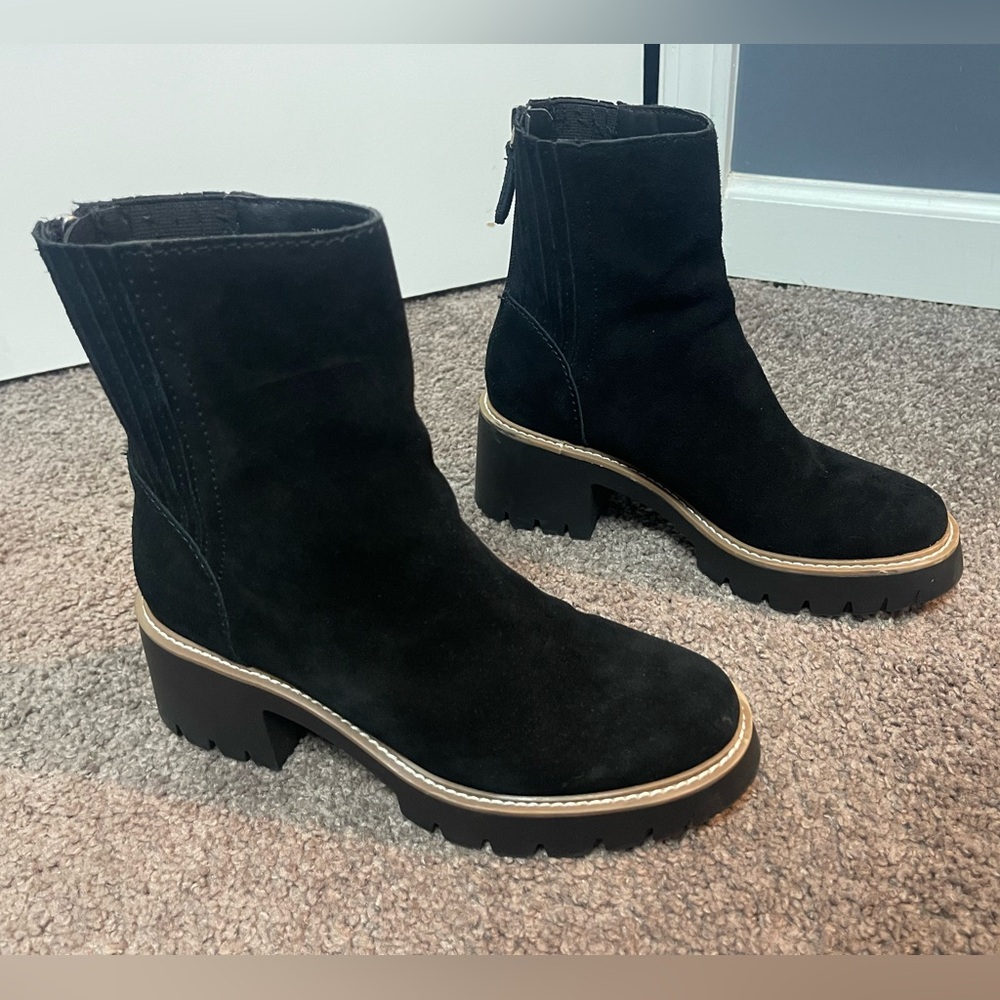Dolce Vita Black Suede Ankle Boots